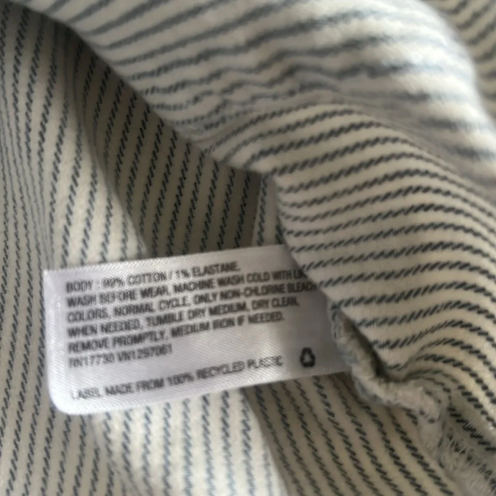 Oshkosh pinstripe denim pullover hoodie